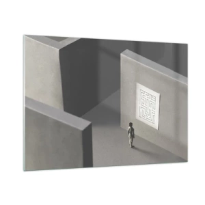 Schilderen op glas - Maar waar ben ik? - 100x70 cm