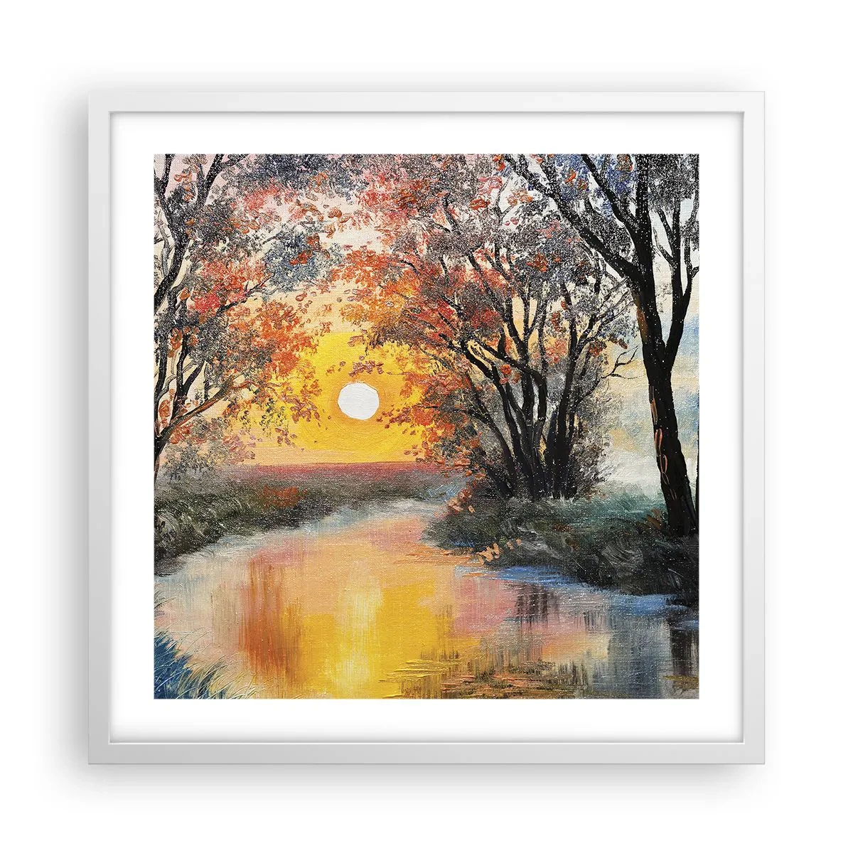 Poster in een witte lijst - Herfst vibes - 50x50 cm