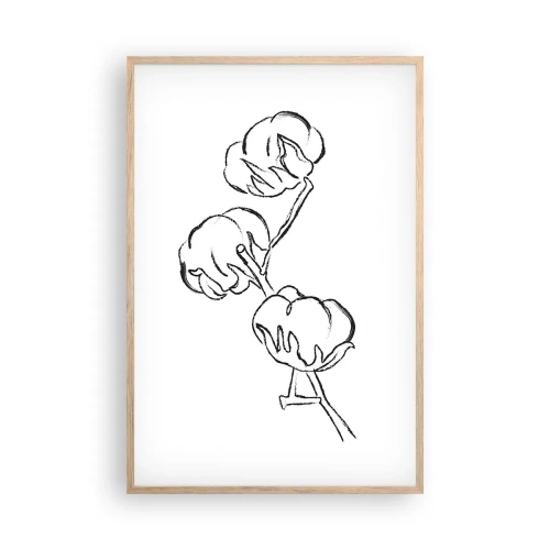Een poster in een licht eiken lijst - Katoen dons - 61x91 cm