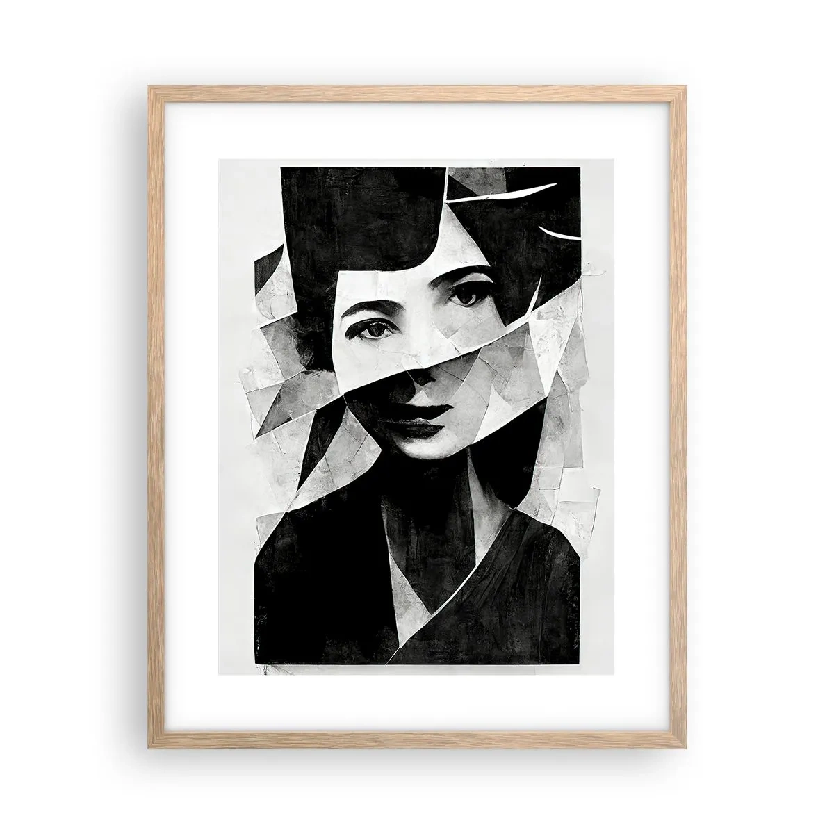 Een poster in een licht eiken lijst - Echt wat je bent... - 40x50 cm