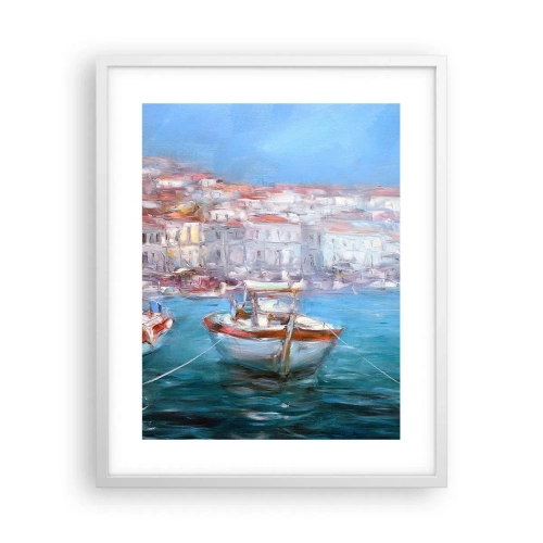 Poster in een witte lijst - Italiaanse baai - 40x50 cm