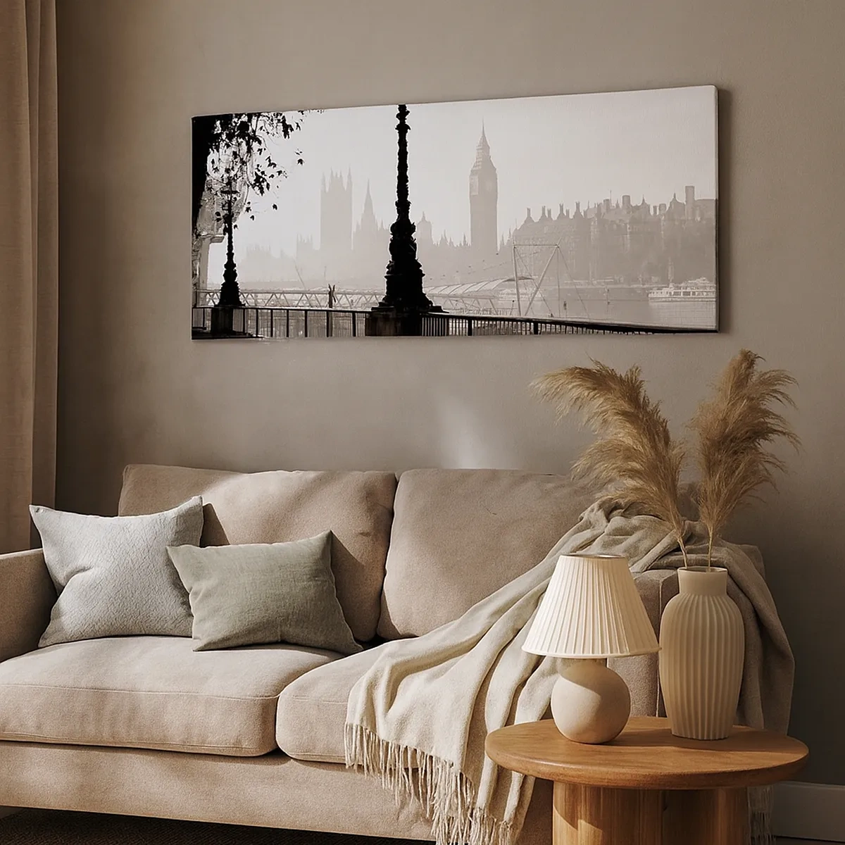 Schilderen op canvas - Ochtend in Londen - 30x30 cm