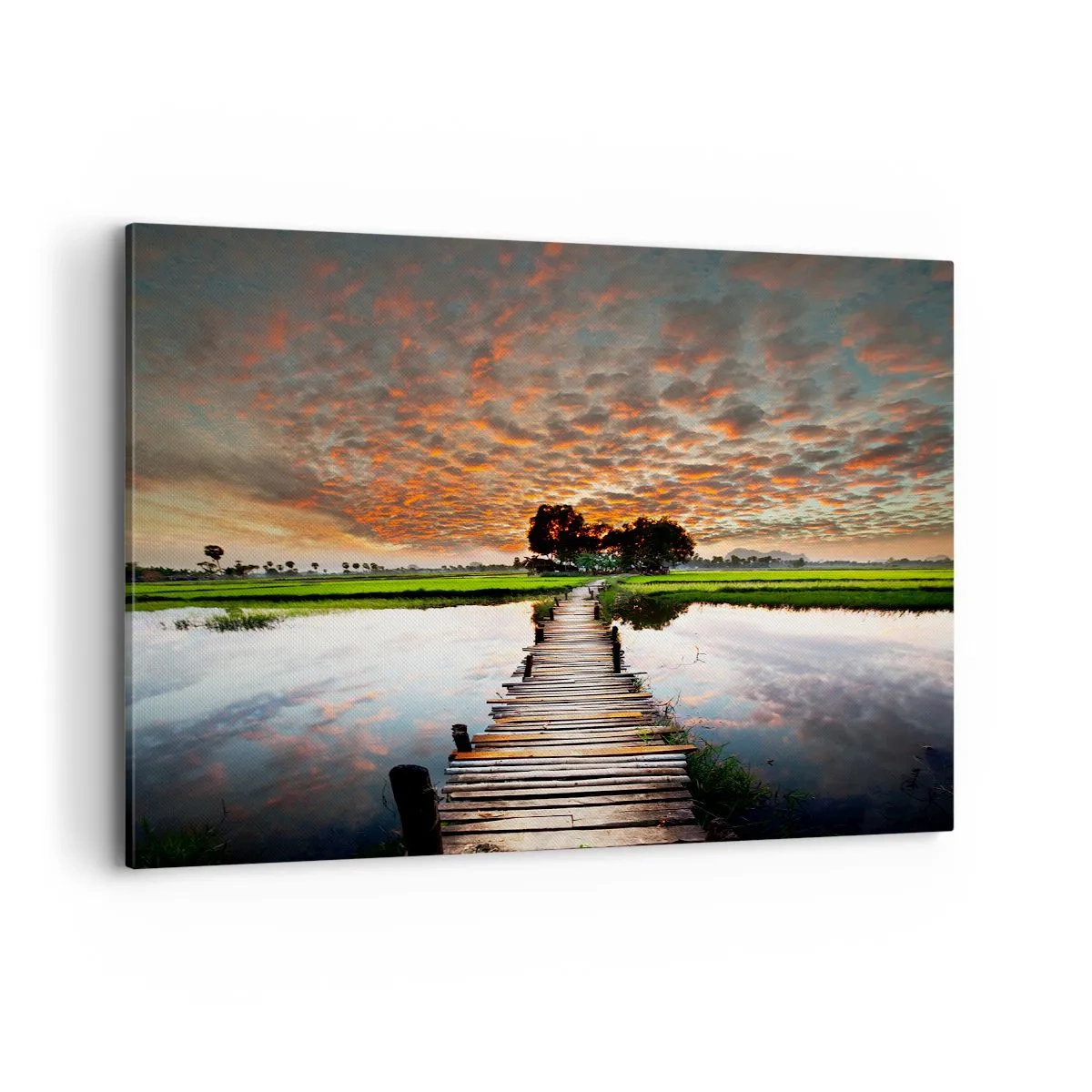 Schilderen op canvas - Strek je armen - ademen - 100x70 cm