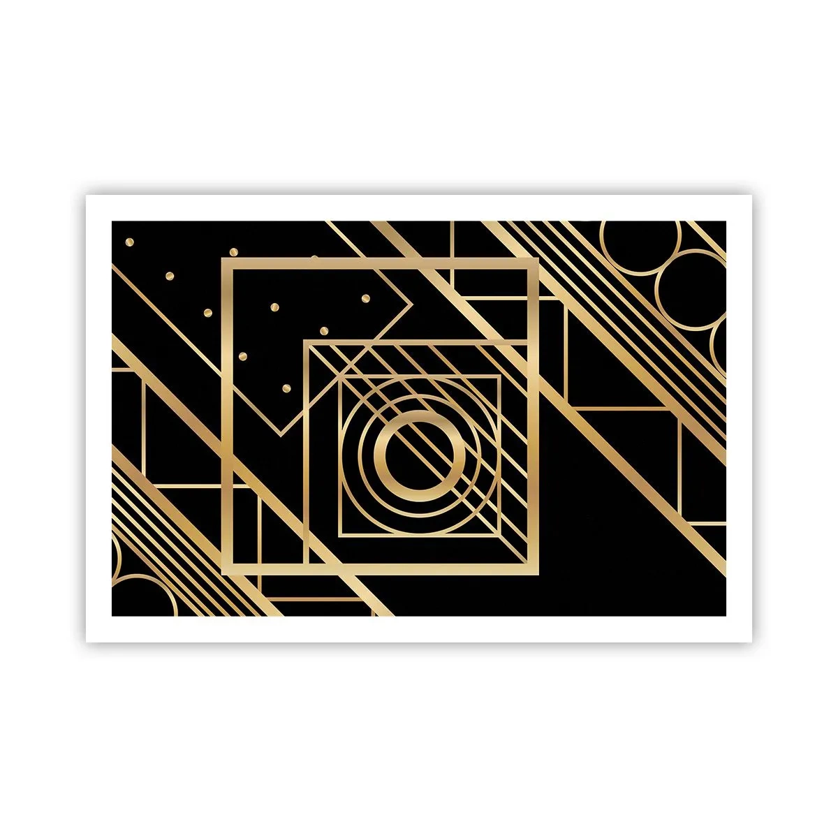 Poster - Gouden geometrie - 91x61 cm