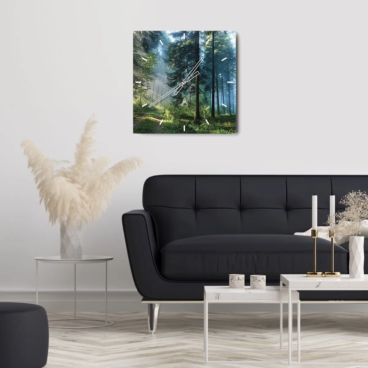 Wandklok - Klok - Stralend in de ochtend - 30x30 cm