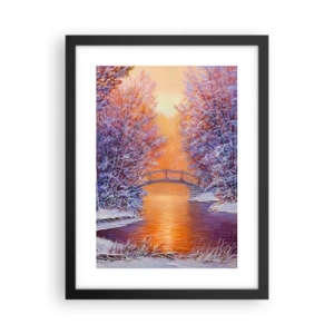 Poster in een zwarte lijst - Laten we elkaar hier ontmoeten - 30x40 cm