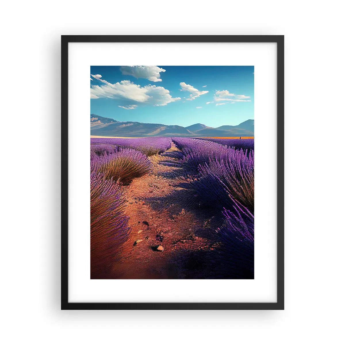 Poster in een zwarte lijst - Geurige velden - 40x50 cm