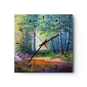 Wandklok - Klok - Idyllisch landschap - 40x40 cm