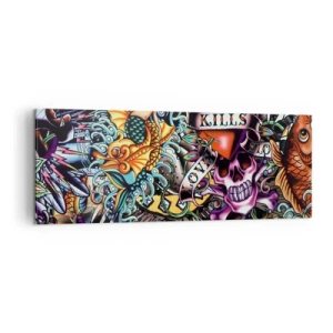 Schilderen op canvas - De droom van de tatoeëerder - 140x50 cm