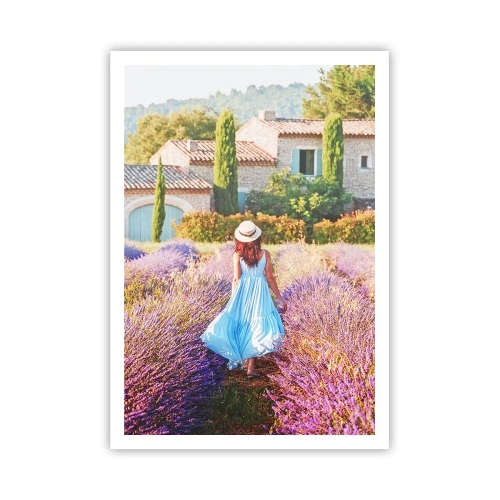 Poster - Lavendel meisje - 70x100 cm