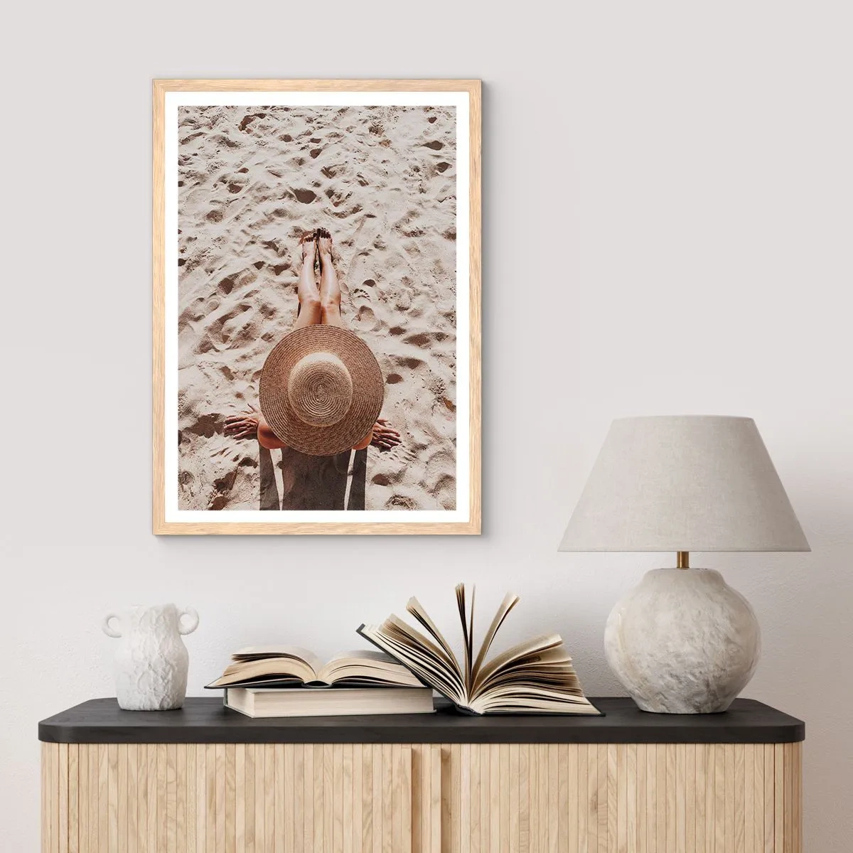 Een poster in een licht eiken lijst - De perfecte tijd - 70x100 cm