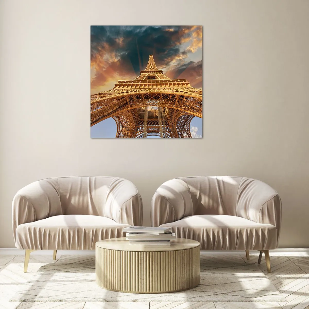 Schilderen op glas - Hoe de mensheid de hemel bereikte - 50x50 cm