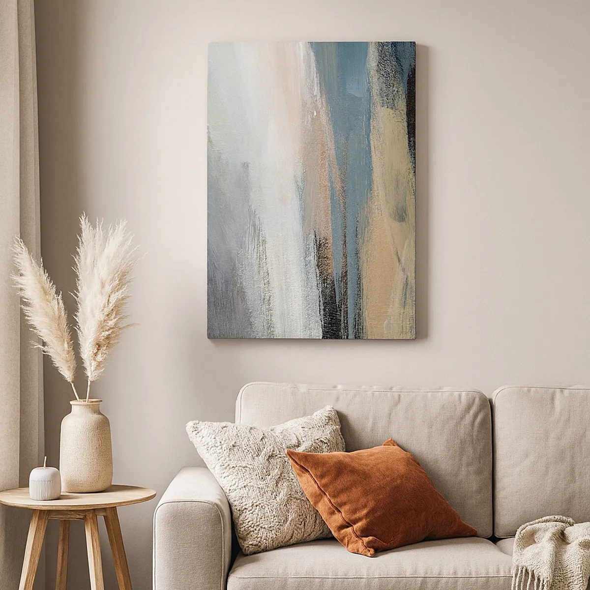 Schilderen op canvas - Abstractie: noordelijk landschap - 50x70 cm