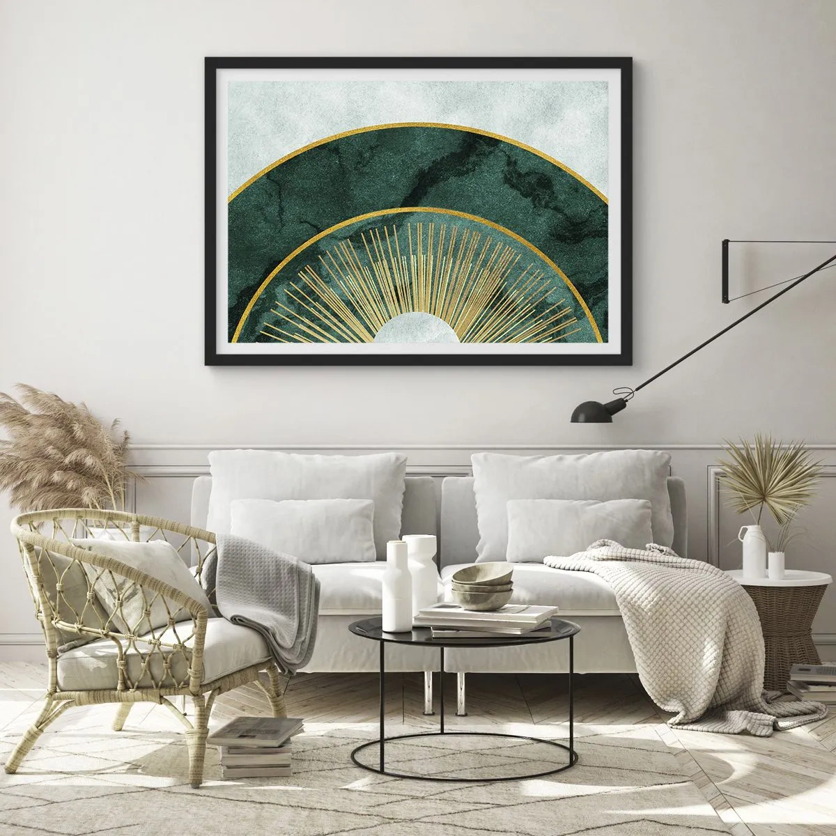 Poster in een zwarte lijst - Een ander zonnestelsel - 70x50 cm