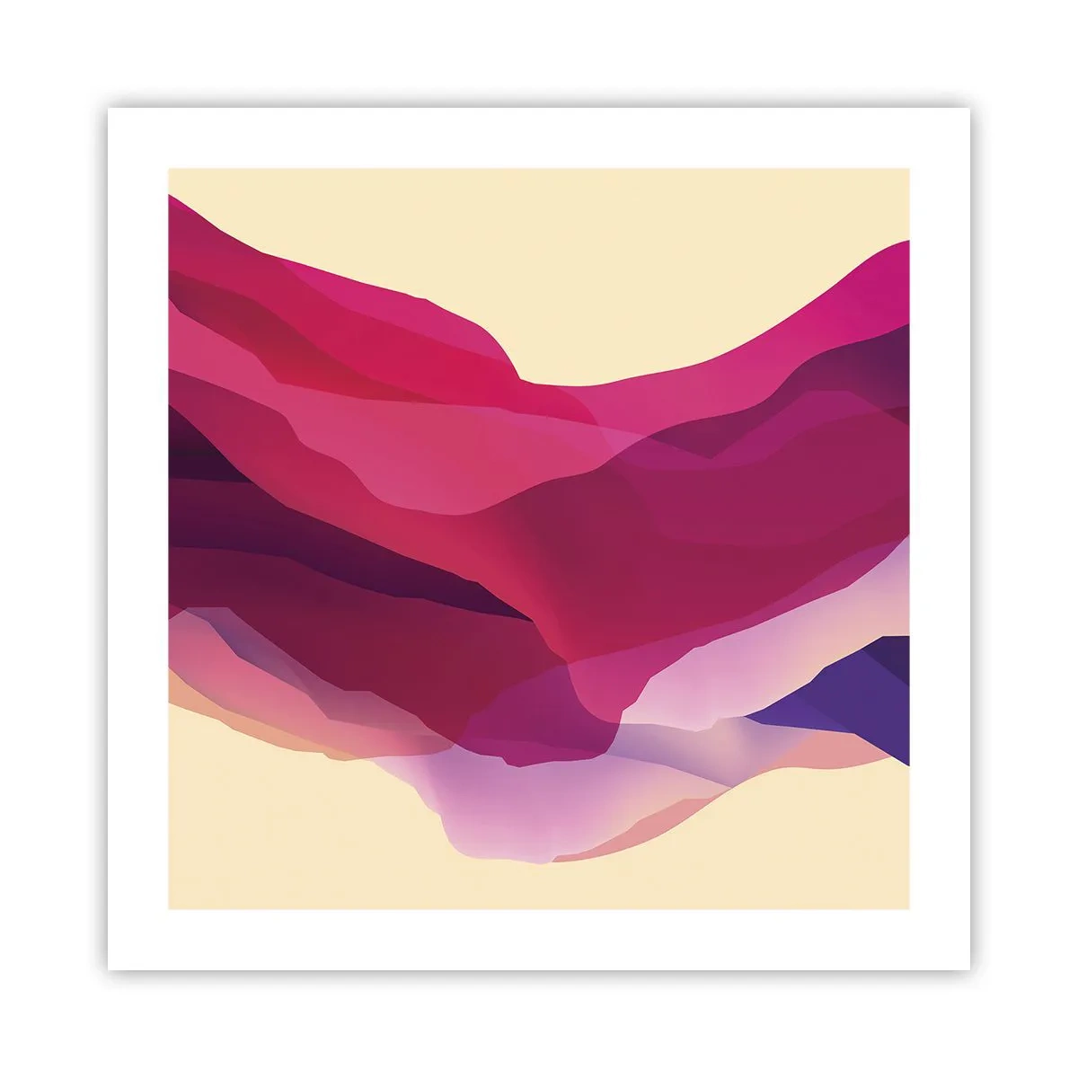 Poster - Paarse golven - 50x50 cm