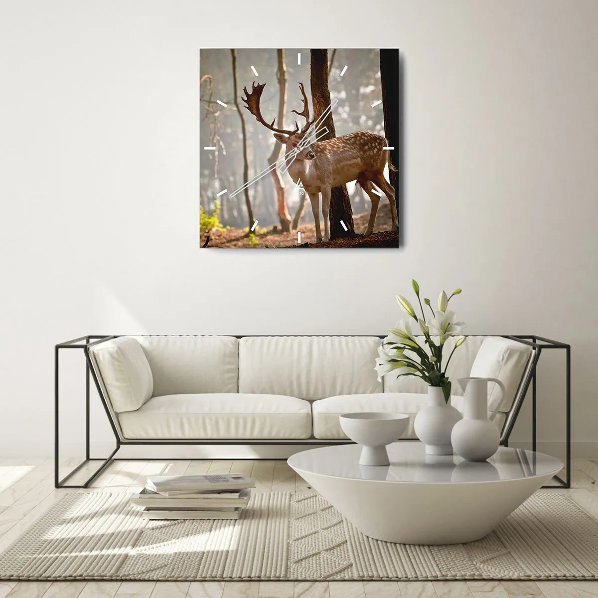 Wandklok - Klok - Het licht van de jeugd - 40x40 cm