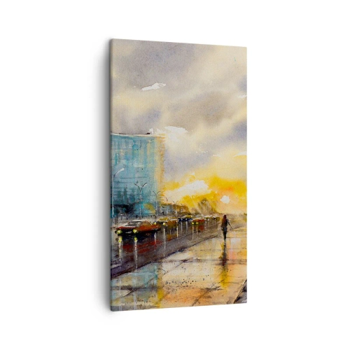Schilderen op canvas - Het leven aan de oever - 45x80 cm