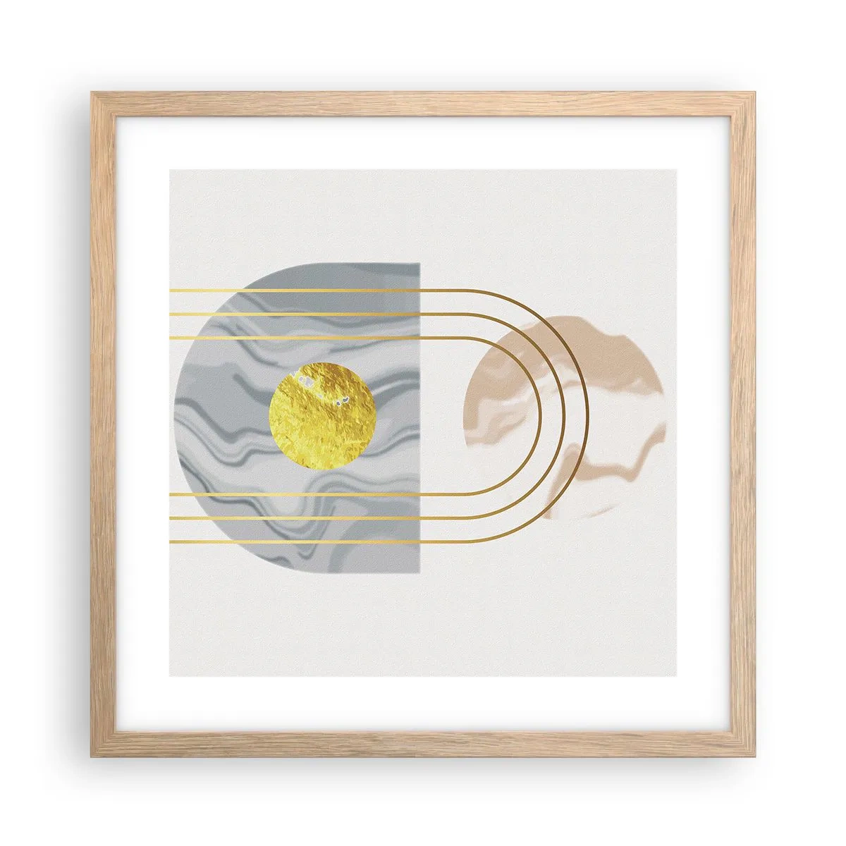 Een poster in een licht eiken lijst - Helderheid en schittering - 40x40 cm