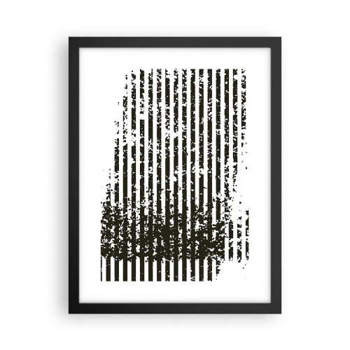 Poster in een zwarte lijst - Ritme en ruis - 30x40 cm