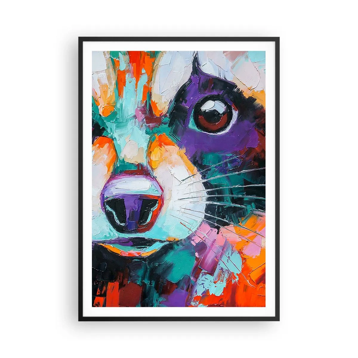 Poster in een zwarte lijst - Alleen goede emoties - 70x100 cm