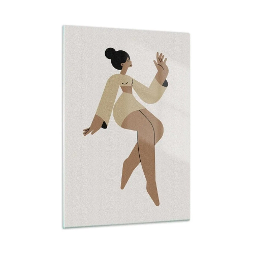 Schilderen op glas - Een sierlijke vorm - 50x70 cm