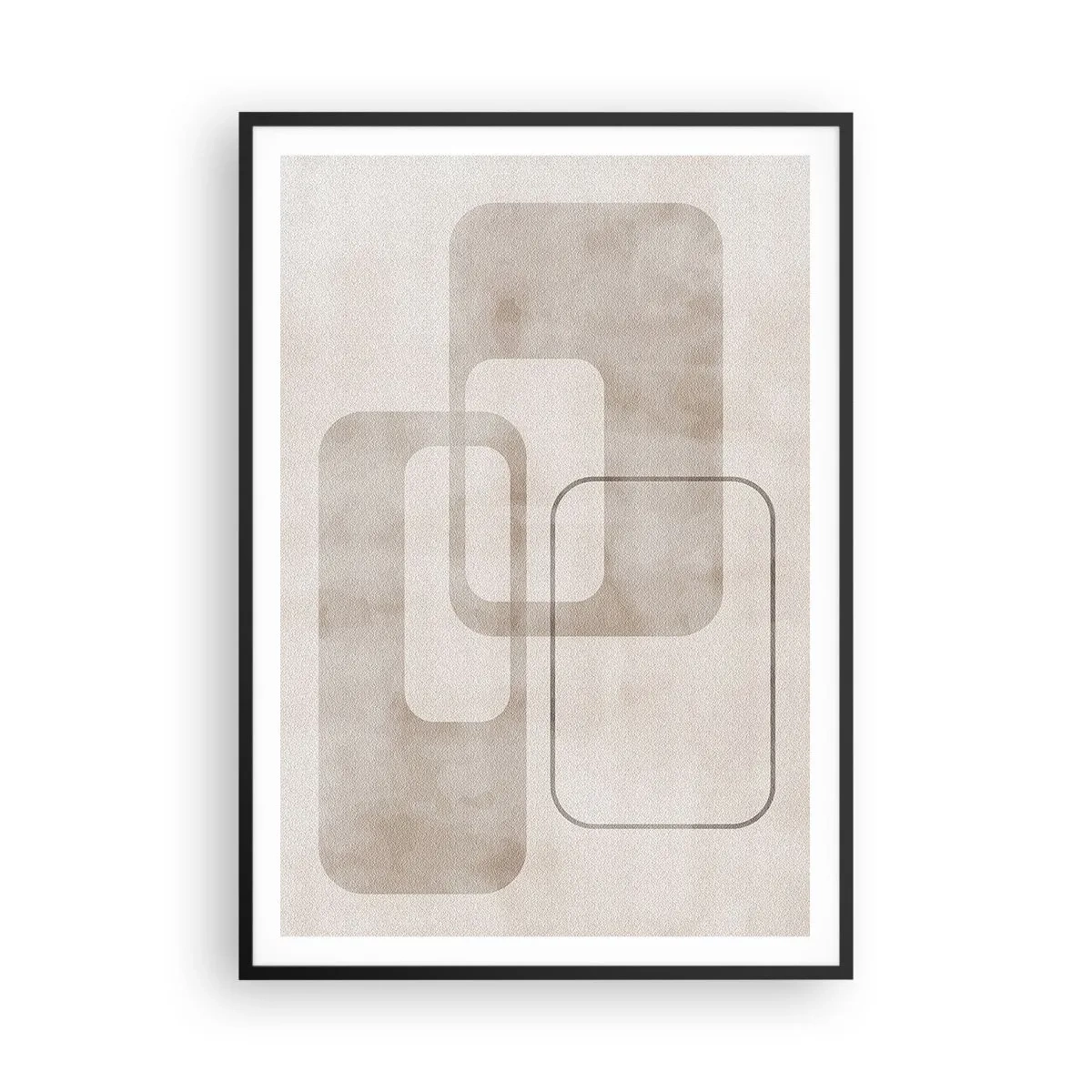 Poster in een zwarte lijst - Geometrische voeg - 70x100 cm