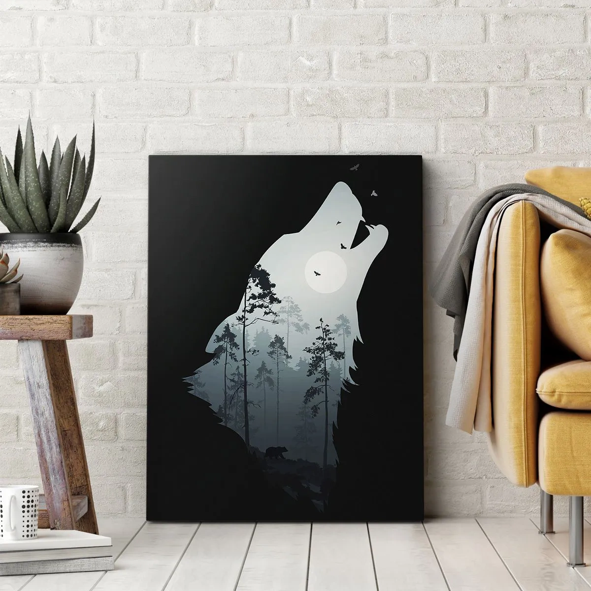 Schilderen op canvas - De stem van de bosnacht - 45x80 cm