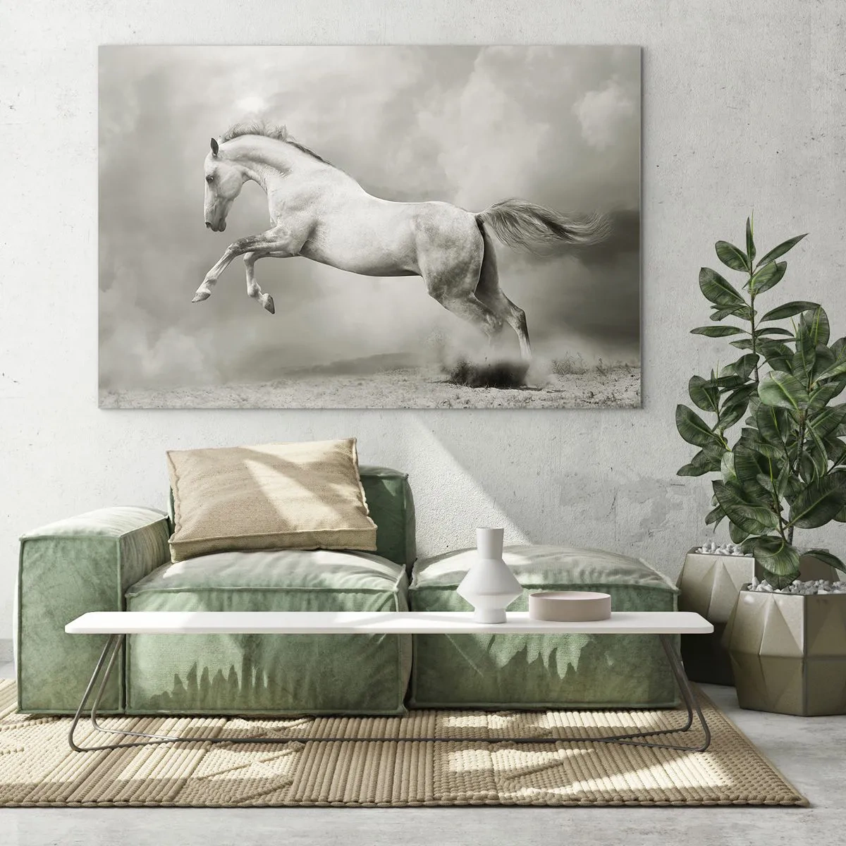Schilderen op glas - Tussen waken en slapen - 100x70 cm