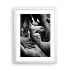 Poster in een witte lijst - Om mens te zijn - 30x40 cm