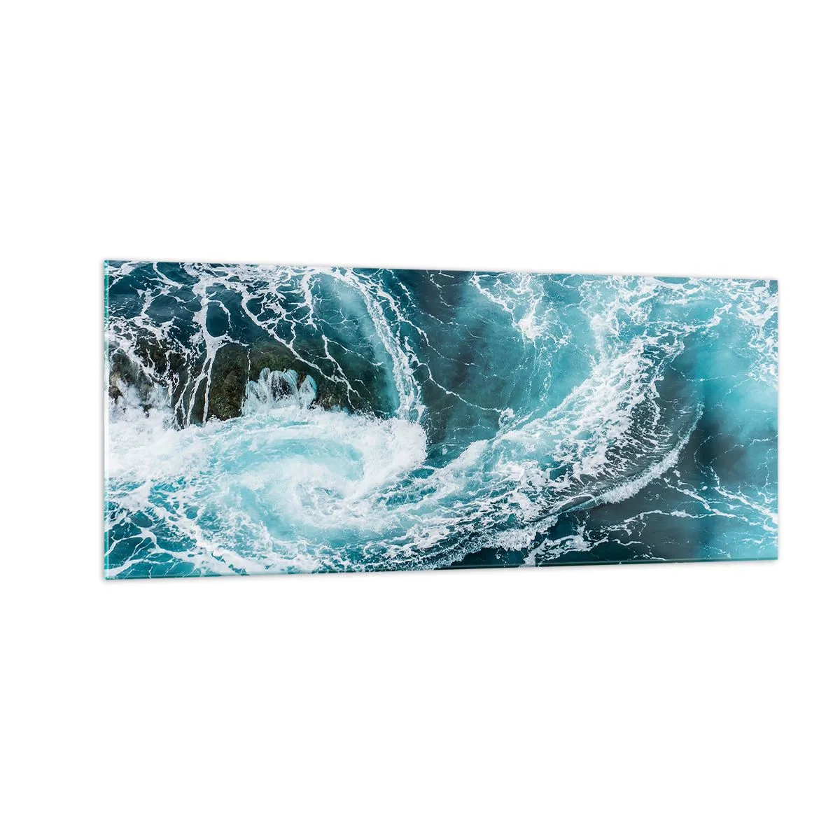 Schilderen op glas - De poort naar het binnenste van de aarde - 100x40 cm