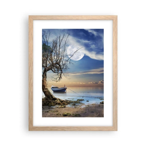 Een poster in een licht eiken lijst - Is dit het einde of het begin? - 30x40 cm
