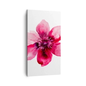 Schilderen op canvas - Een karmijnrode geurende kus - 45x80 cm