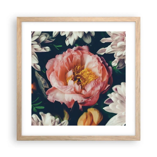 Een poster in een licht eiken lijst - Met barokke pracht - 40x40 cm