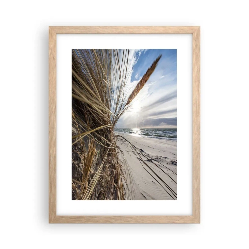 Een poster in een licht eiken lijst - Een ontmoeting van de elementen - 30x40 cm