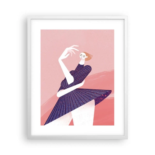 Poster in een witte lijst - Elke stap is een dansriem - 40x50 cm