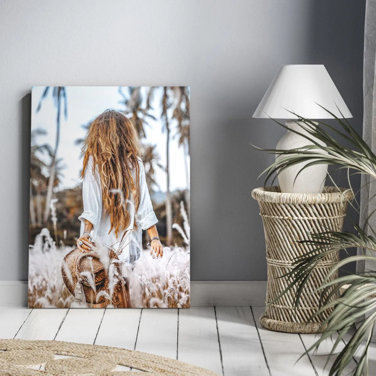 Schilderen op canvas - Geboren uit graspluis - 65x120 cm