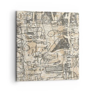 Schilderen op canvas - Het wacht om te worden gedecodeerd - 70x70 cm