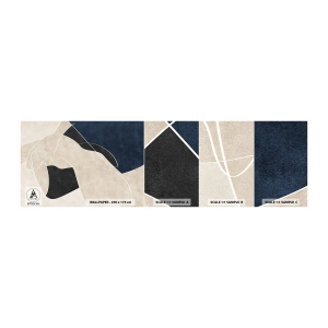 Fotobehang Staaltje Standard Eco - Abstracte compositie – kleurcontrast - Modern, Abstractie, Deel - 100x30 cm