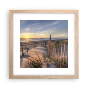 Een poster in een licht eiken lijst - Glans en schaduw van de wind - 30x30 cm