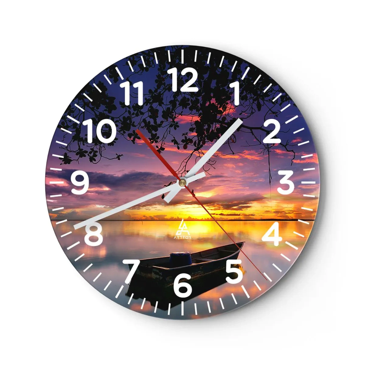 Wandklok - Klok - "Je lijkt midden in de lucht te hangen..." - 40x40 cm