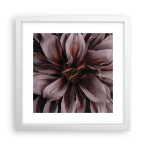 Poster in een witte lijst - Een bloemenhart - 30x30 cm
