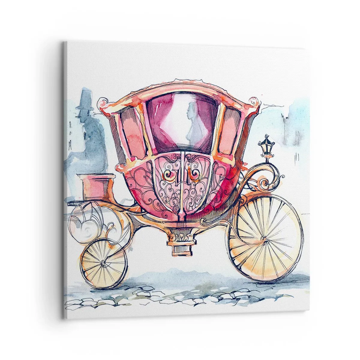 Schilderen op canvas - Naar de bruiloft of naar het bal? - 50x50 cm