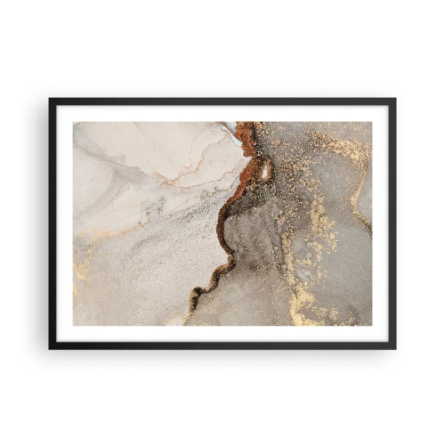 Poster in een zwarte lijst - Op de grens van kleuren - 70x50 cm