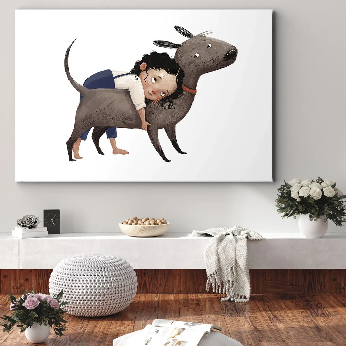Schilderen op canvas - Beste vrienden - 120x80 cm