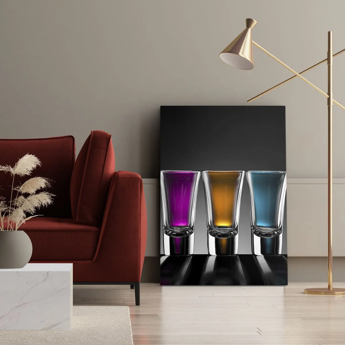 Schilderen op canvas - Kleuren van vreugde - 55x100 cm