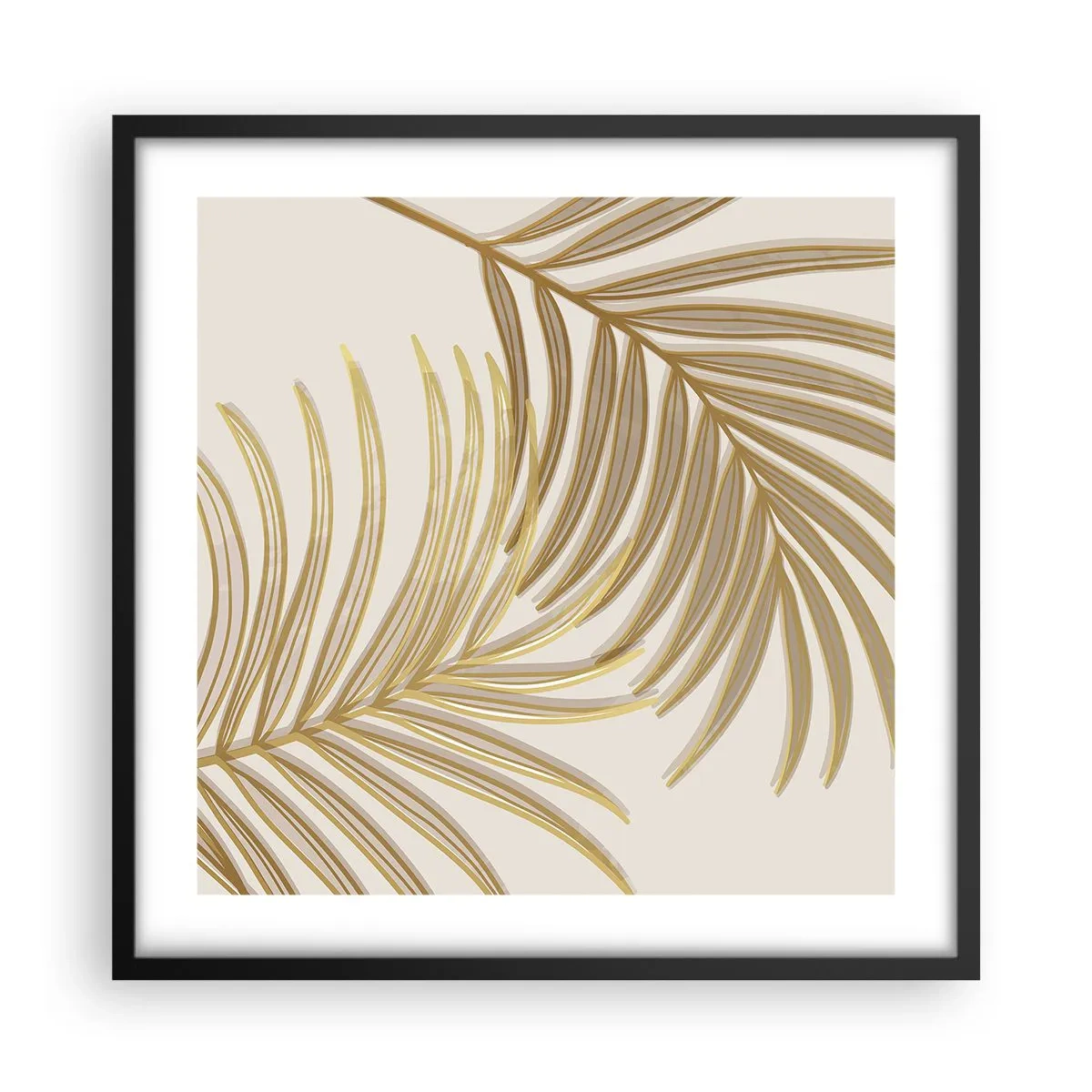 Poster in een zwarte lijst - Gouden Palm! - 50x50 cm