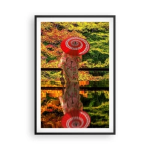 Poster in een zwarte lijst - In de tempel van de natuur - 61x91 cm