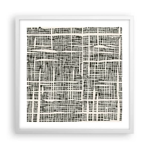 Poster in een witte lijst - Geweven compositie - 50x50 cm