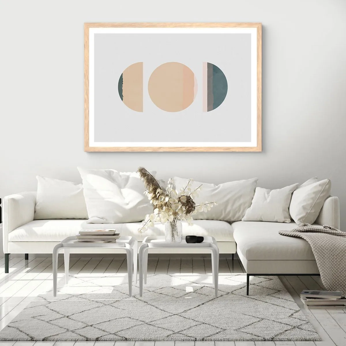 Een poster in een licht eiken lijst - Een Wiel achter een andere - 40x30 cm