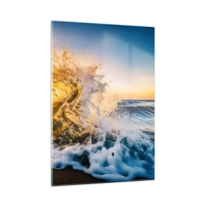 Schilderen op glas - Plezier in het zand - 50x70 cm